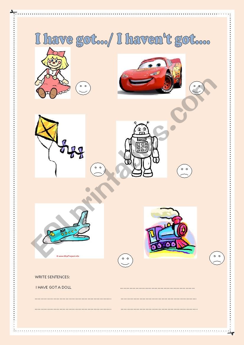 HAVE GOT - HAVENÂ´T GOT worksheet