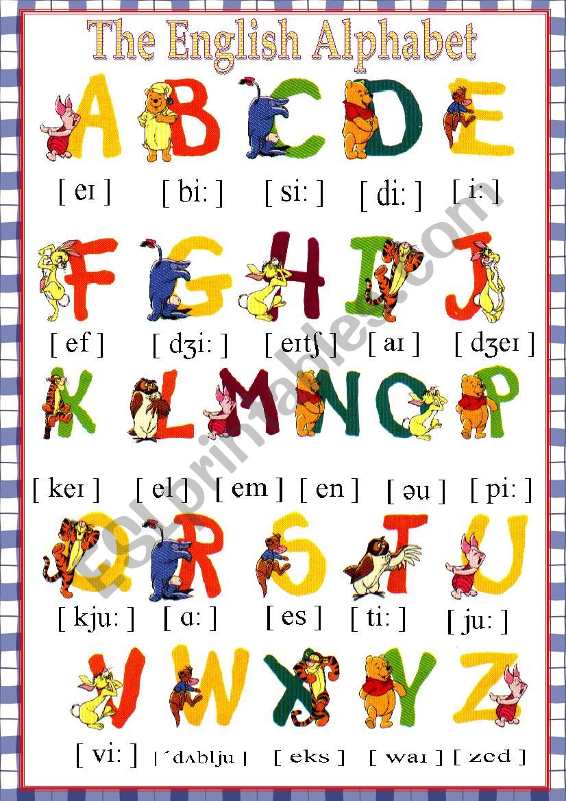 The English Alphabet - ESL worksheet by Krümel