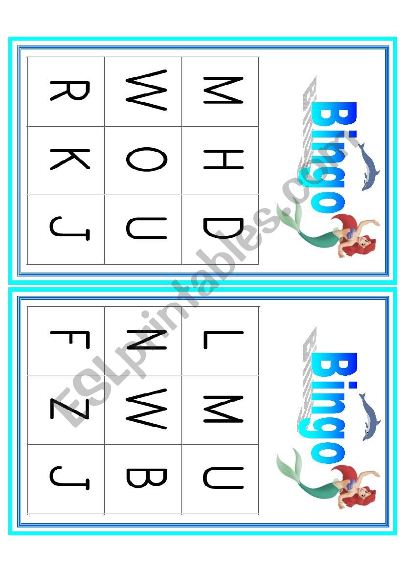 Phonics Bingo worksheet