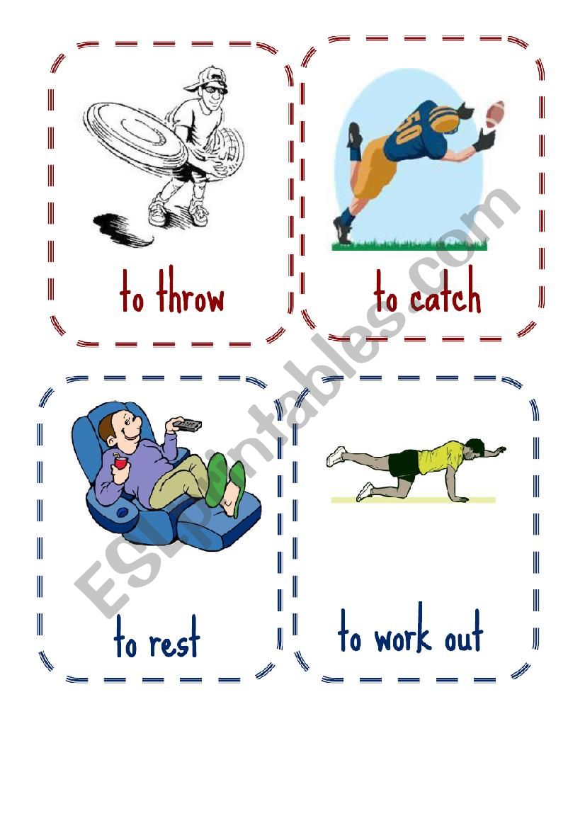 Opposite verbs Card Game worksheet