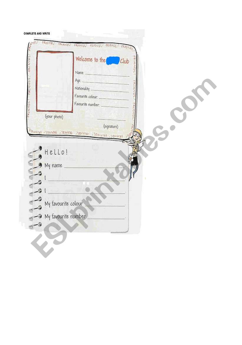 PERSONAL ID CARD worksheet