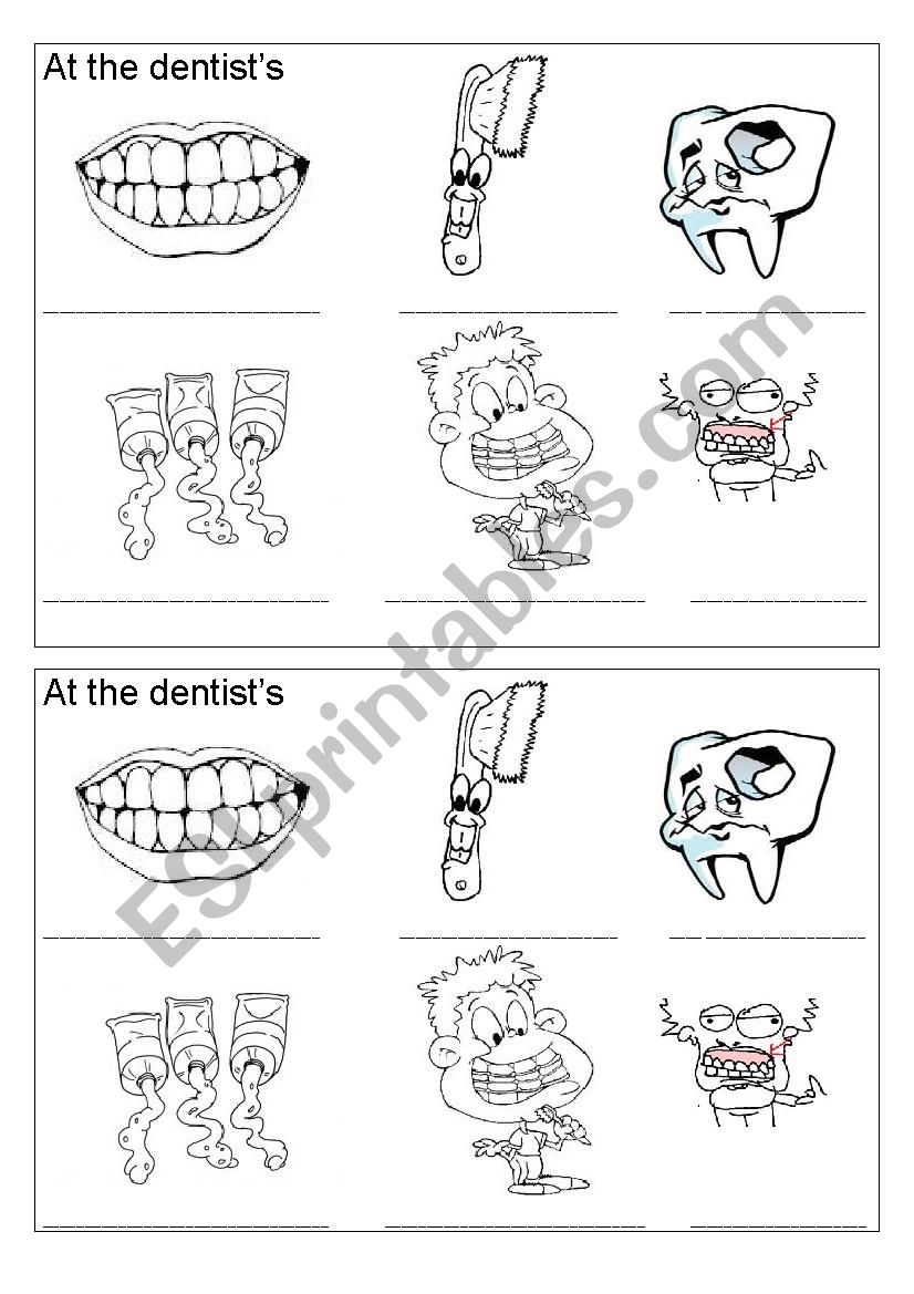 At the dentists worksheet
