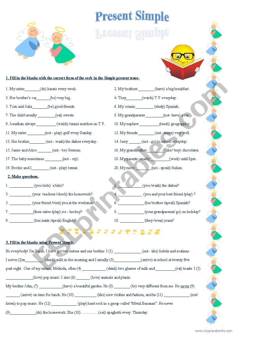 Present Simple  worksheet