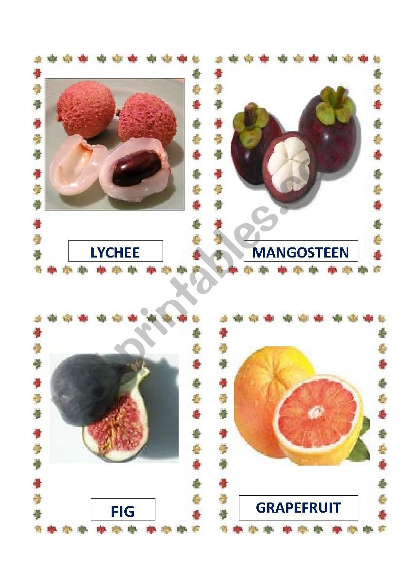 FRUITS PART-5 worksheet