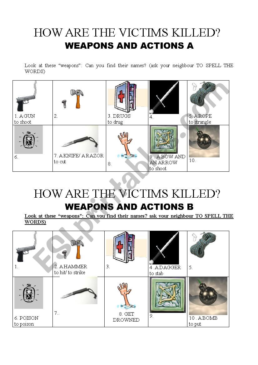DETECTIVE STORIES WEAPONS AND CRIMES