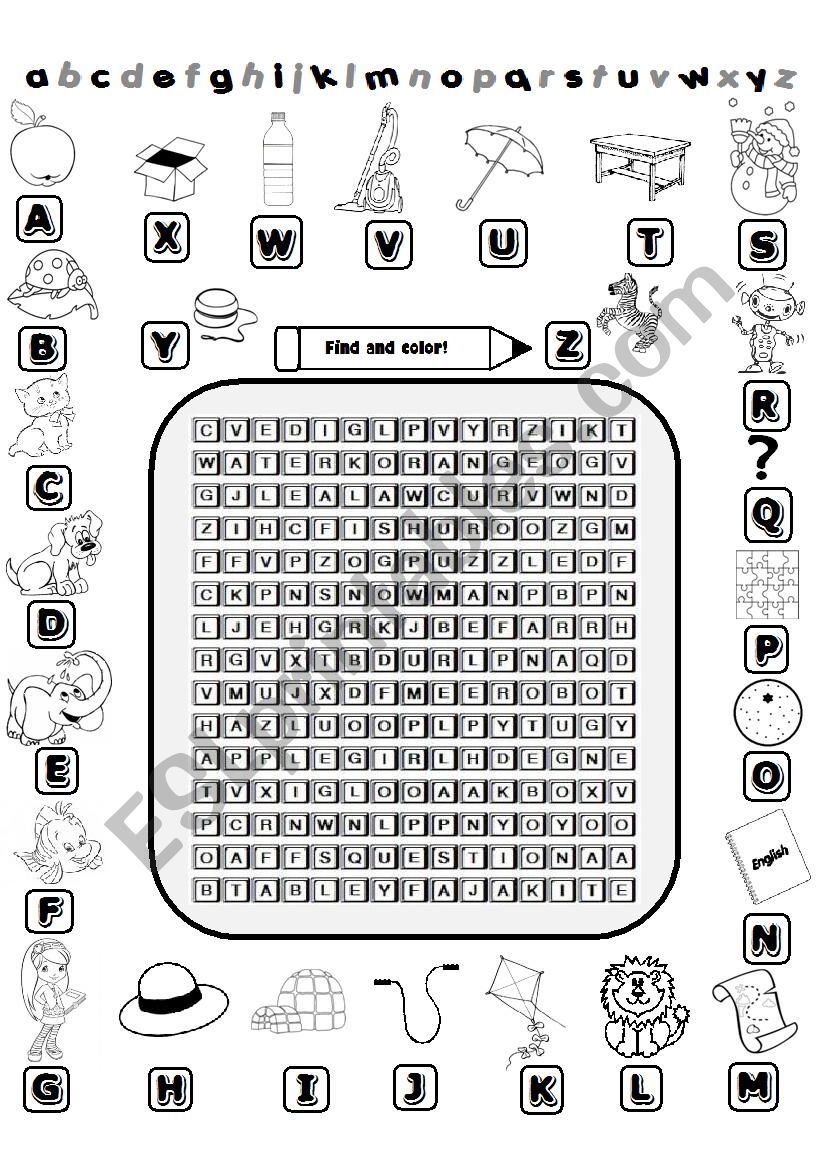 Alphabet worksheet