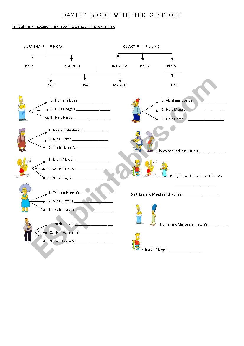 Family worksheet