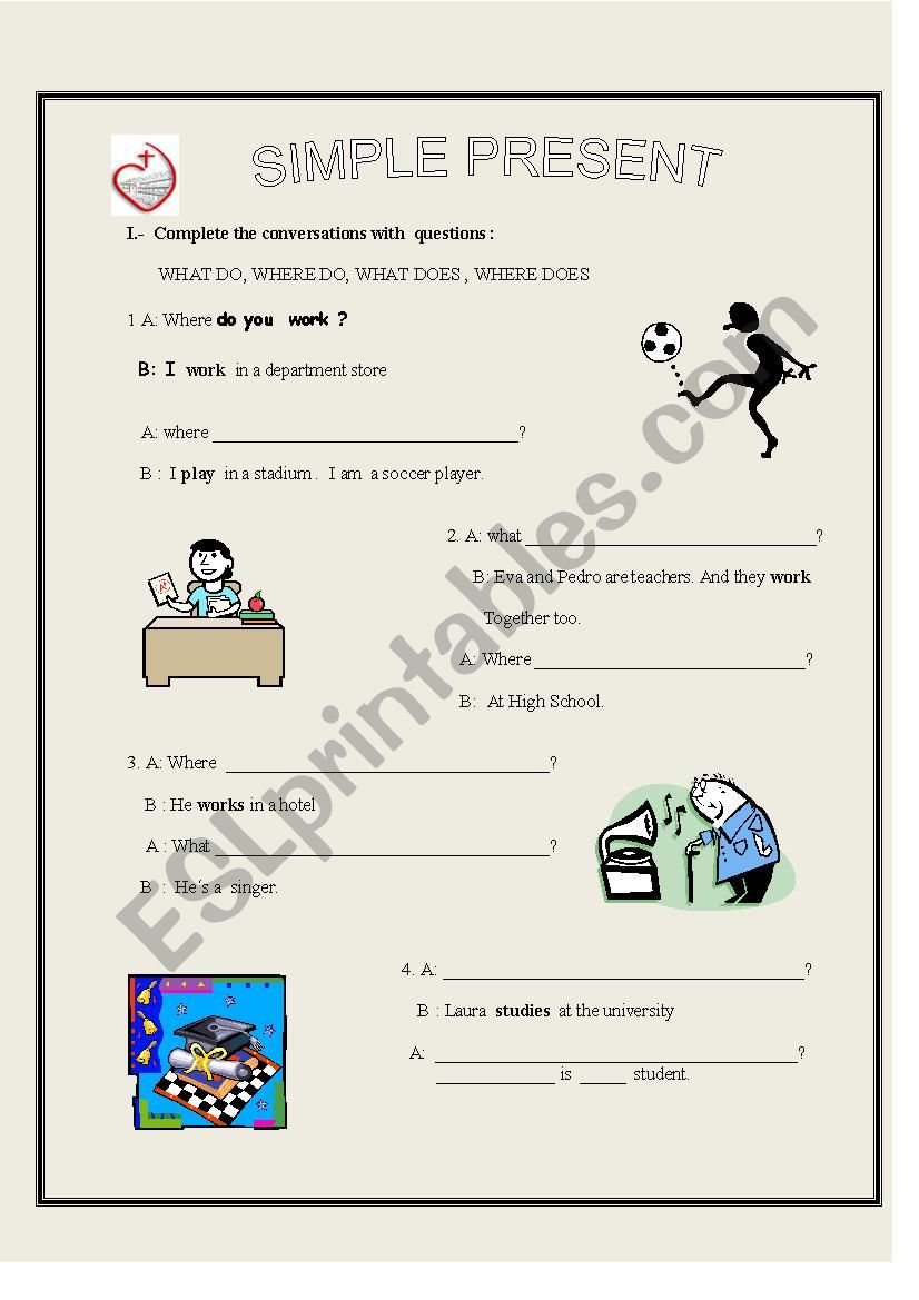 PRESENT SIMPLE worksheet