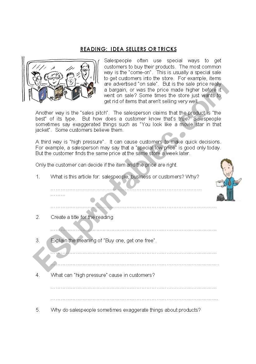READING worksheet