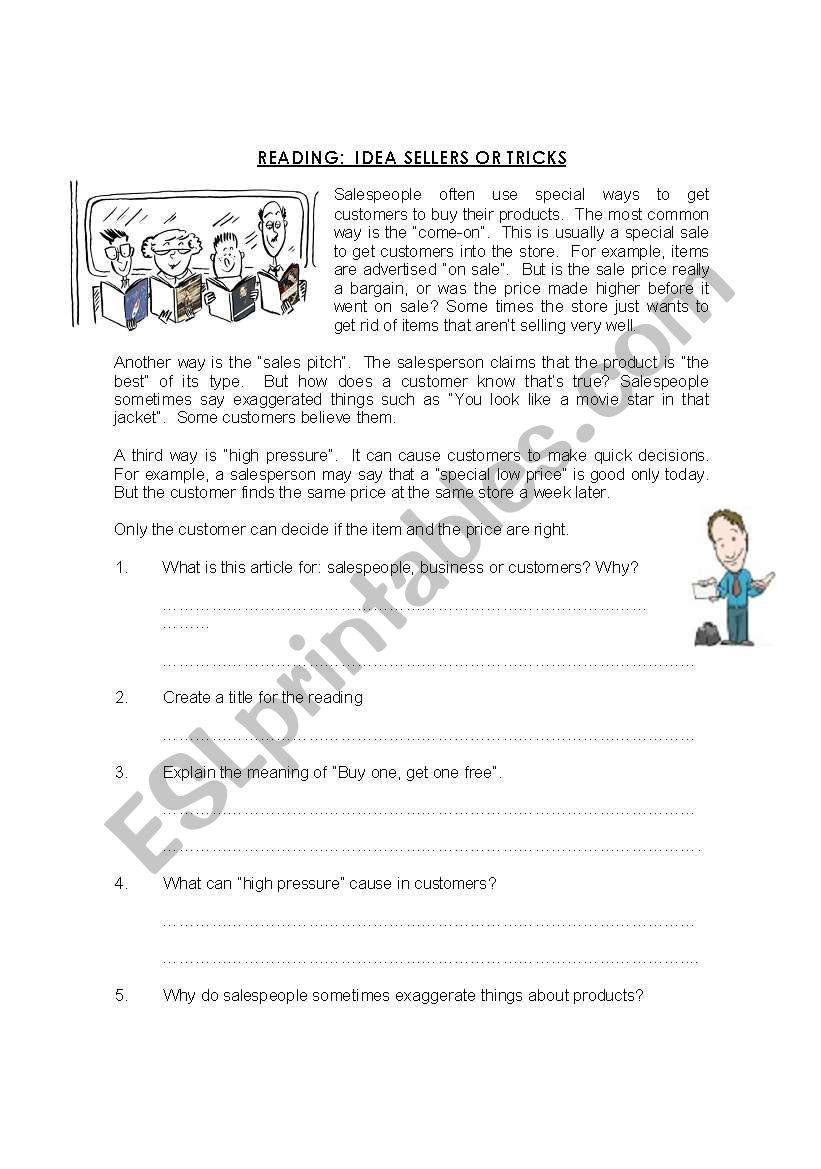 reading esl worksheet by facha