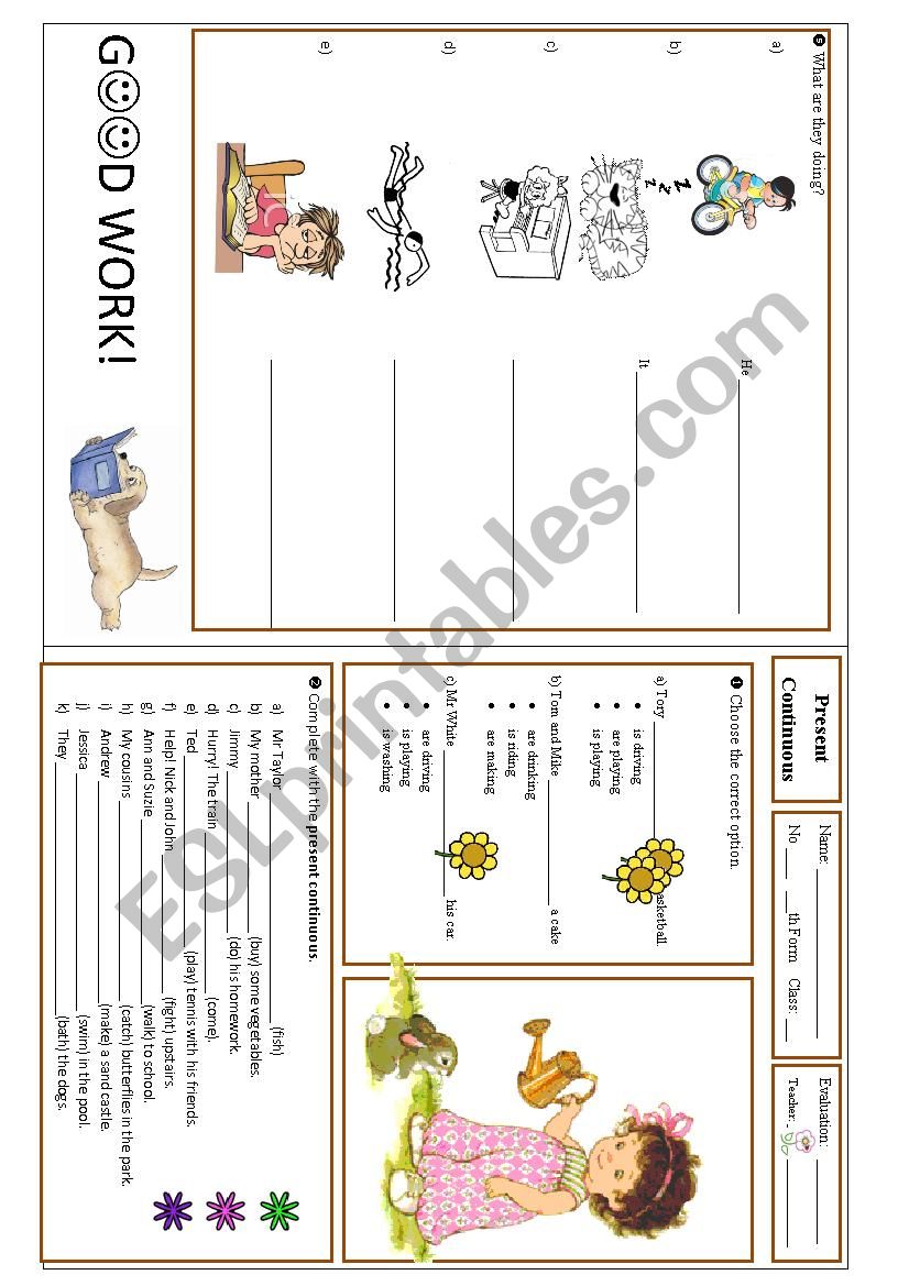 Present Continuous worksheet