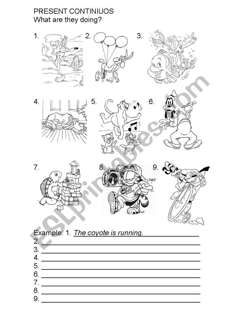 Present Continuous worksheet