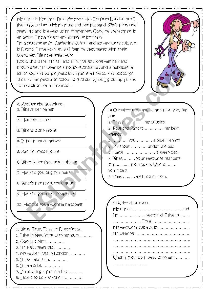 This is me! worksheet