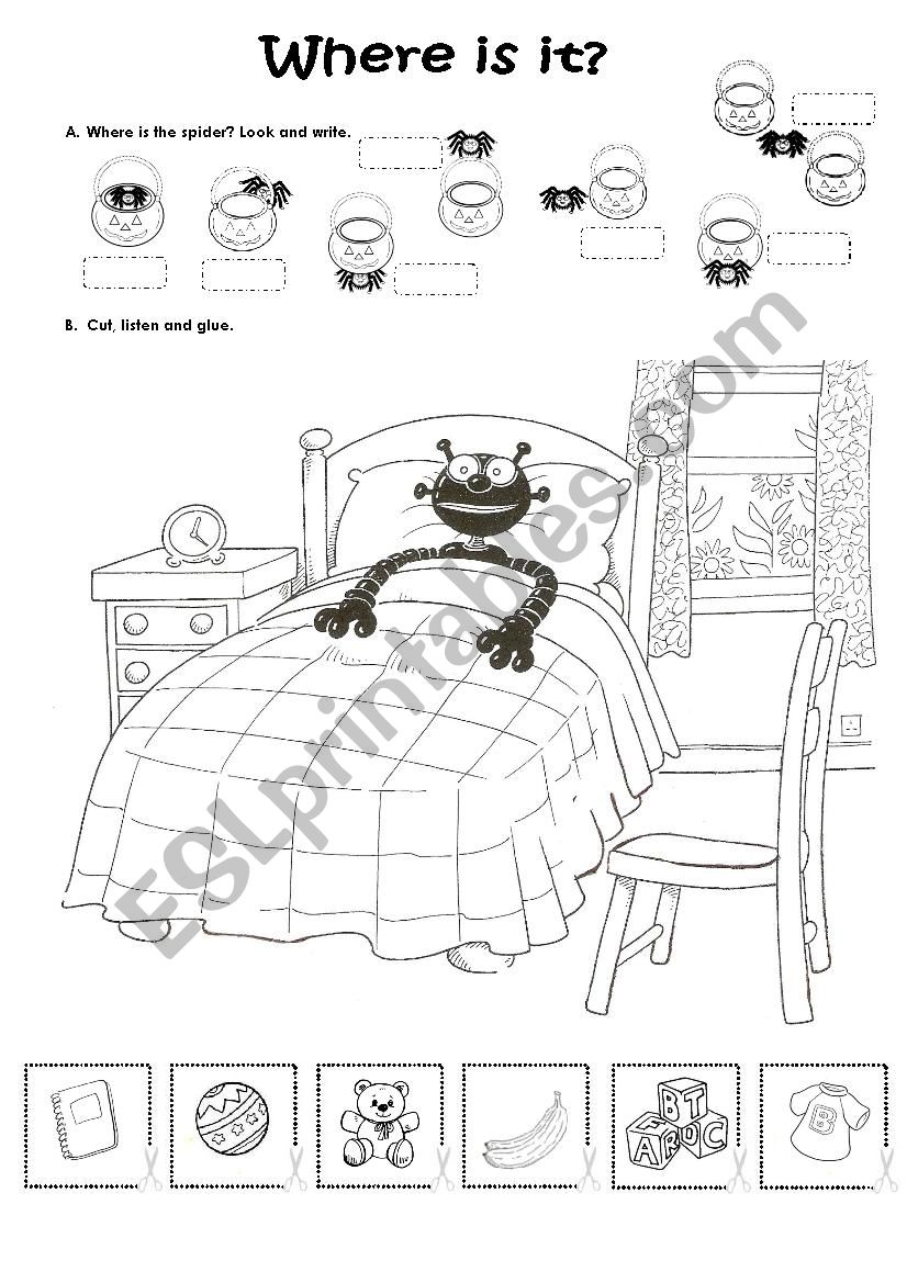 Prepositions of Place worksheet