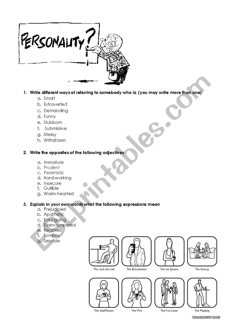 Personality Quiz worksheet