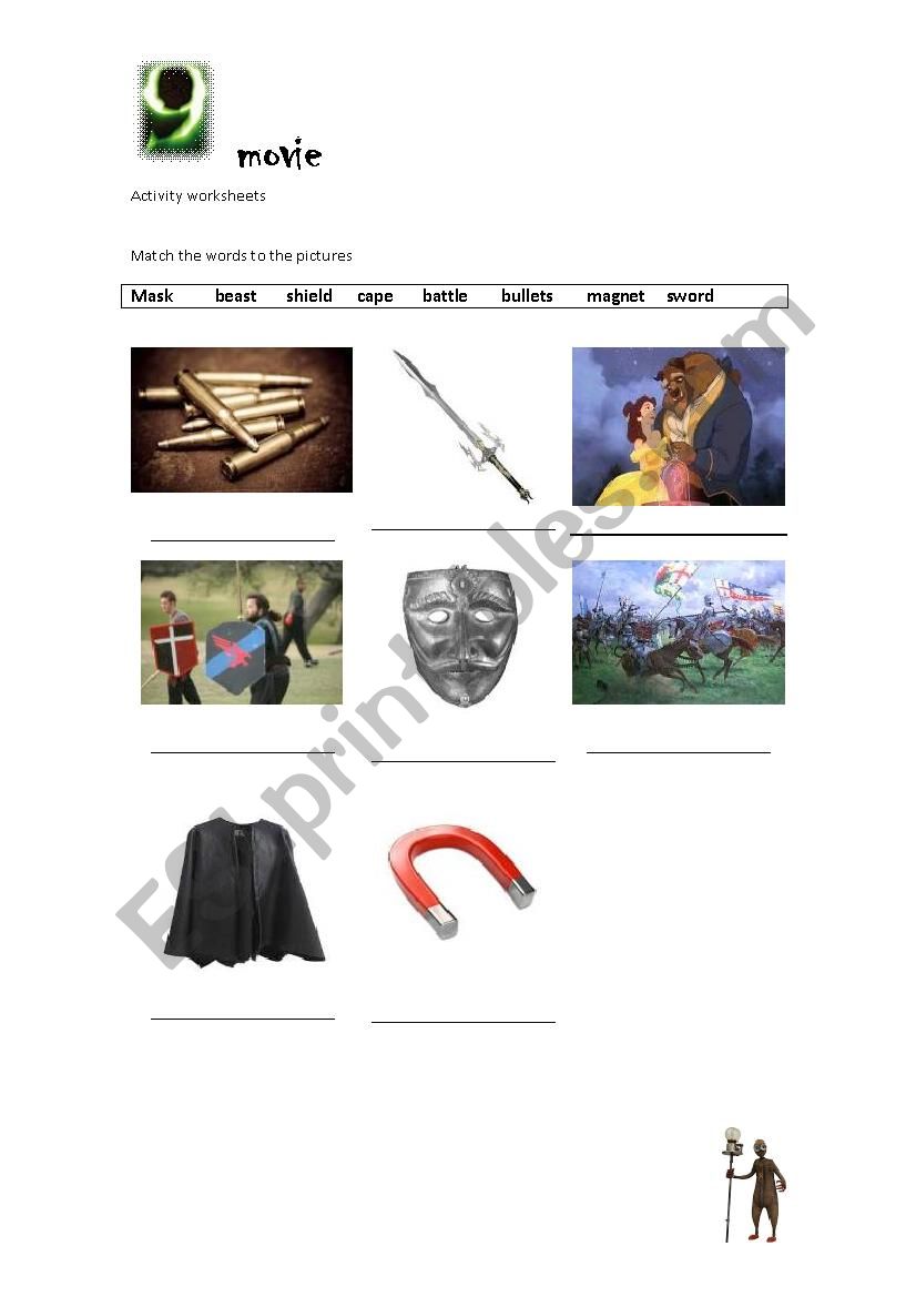 9 movie activities worksheet