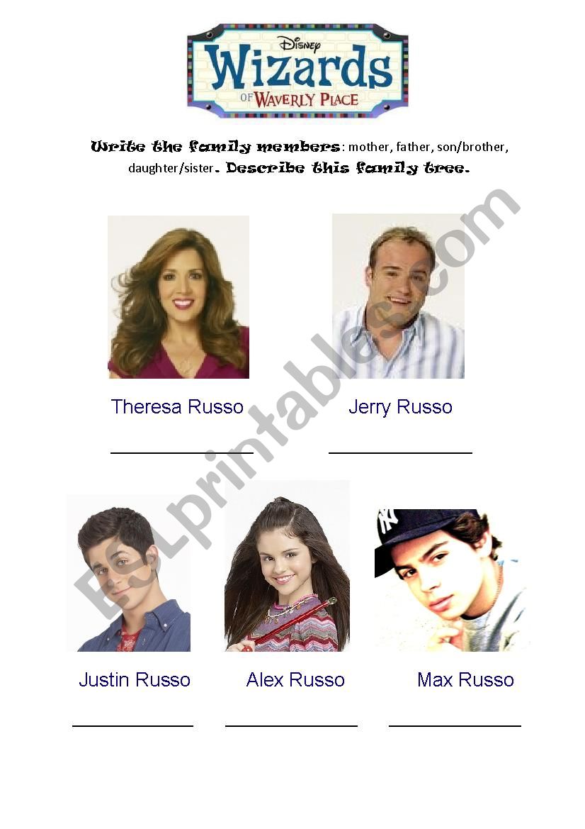 Russo Family worksheet