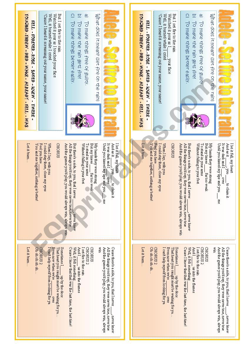 Song Activity - Adele Set Fire to the Rain