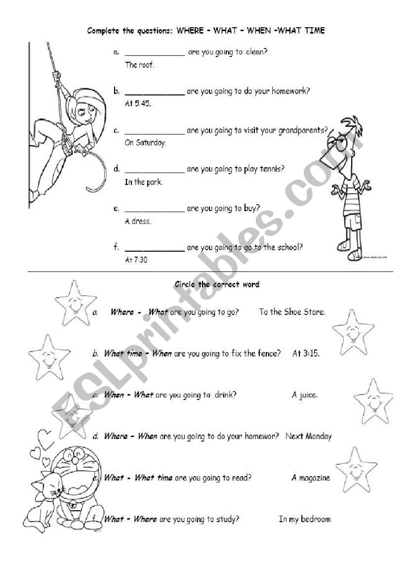 Wh-Questions worksheet