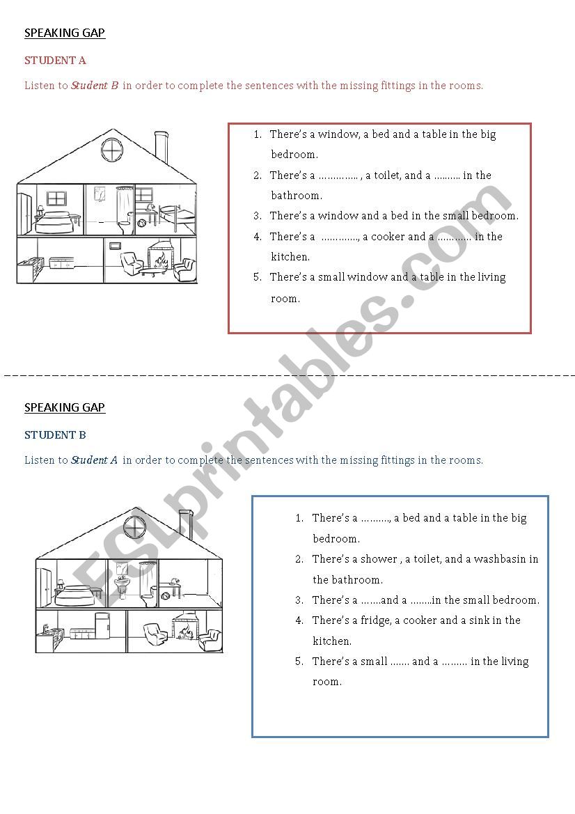 Speaking gap activity worksheet