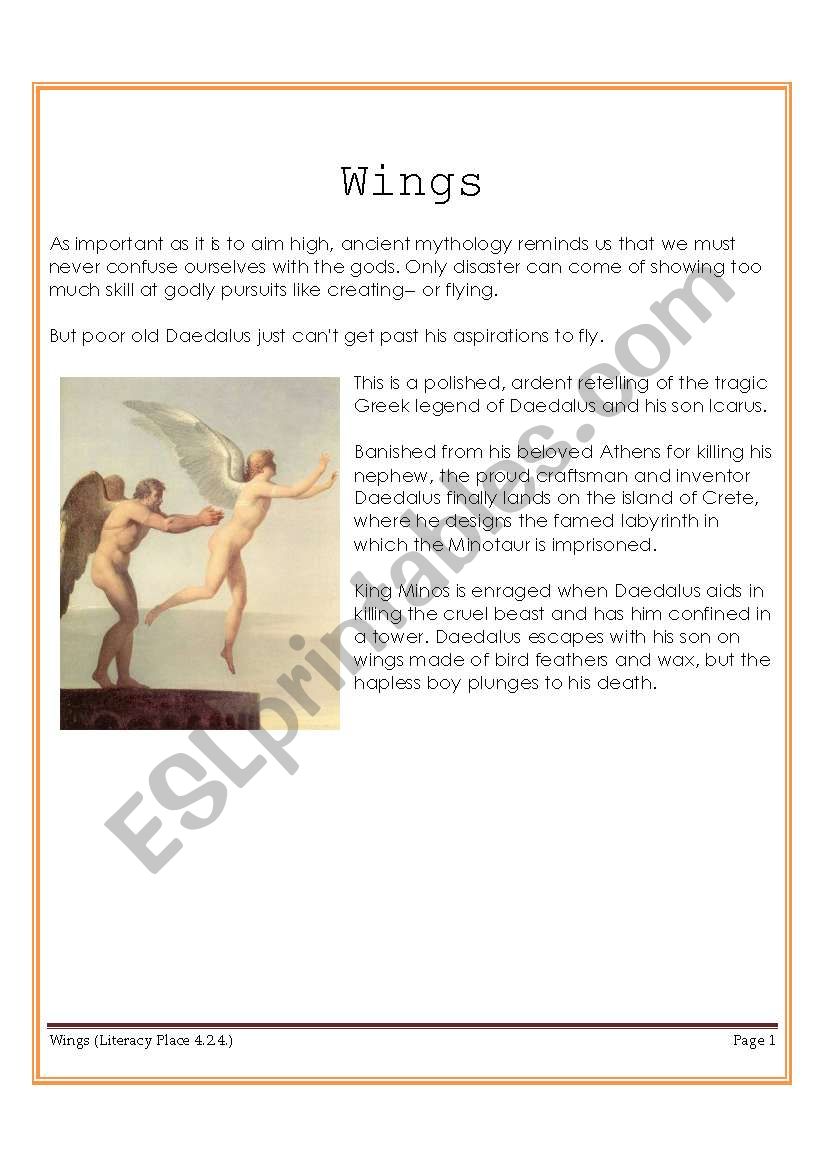 Wings (Greek mythology about Daedalus and Icarus)