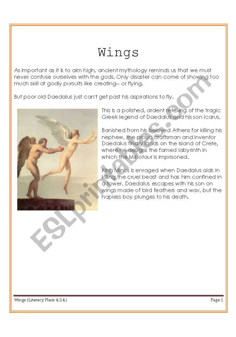 Wings (Greek mythology about Daedalus and Icarus)