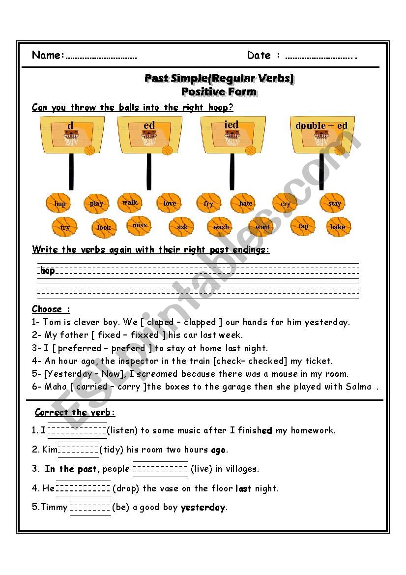 past simple worksheet