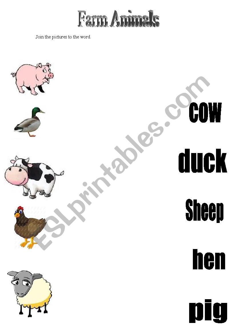 Farm Animals  worksheet