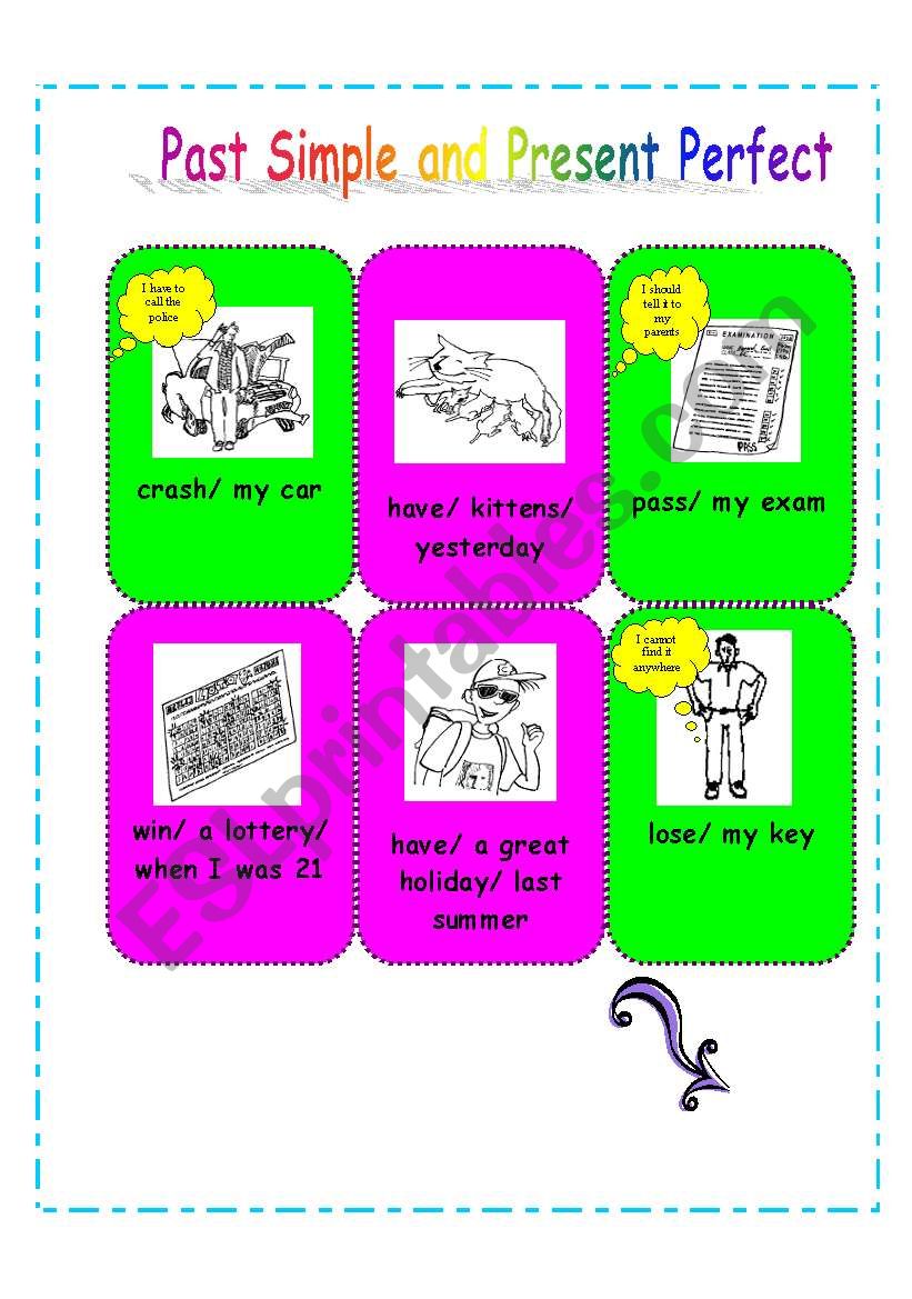 Present perfect-past simple worksheet