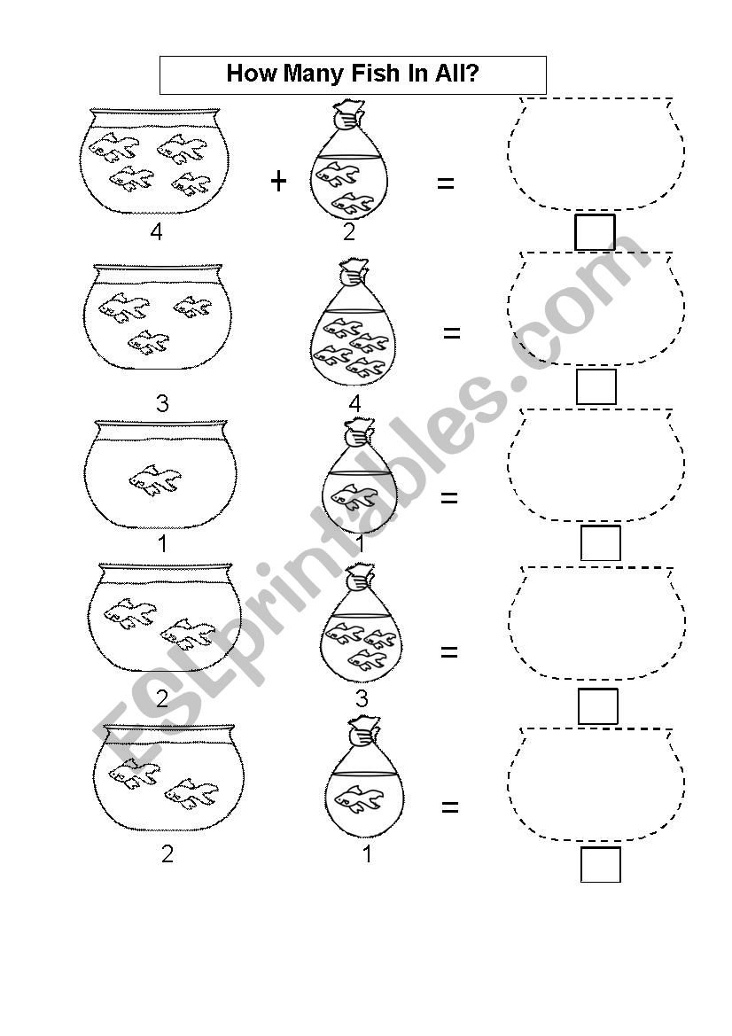 How many fish are? worksheet