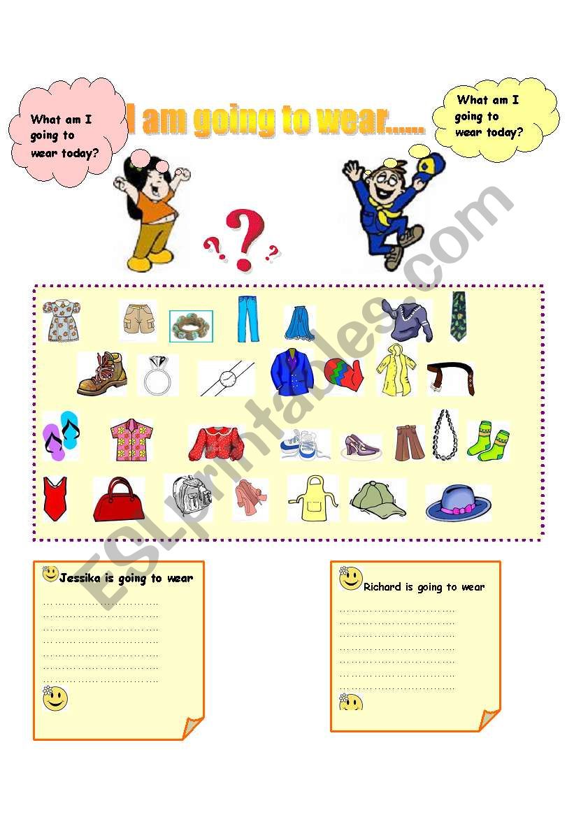 What am I going to wear? worksheet