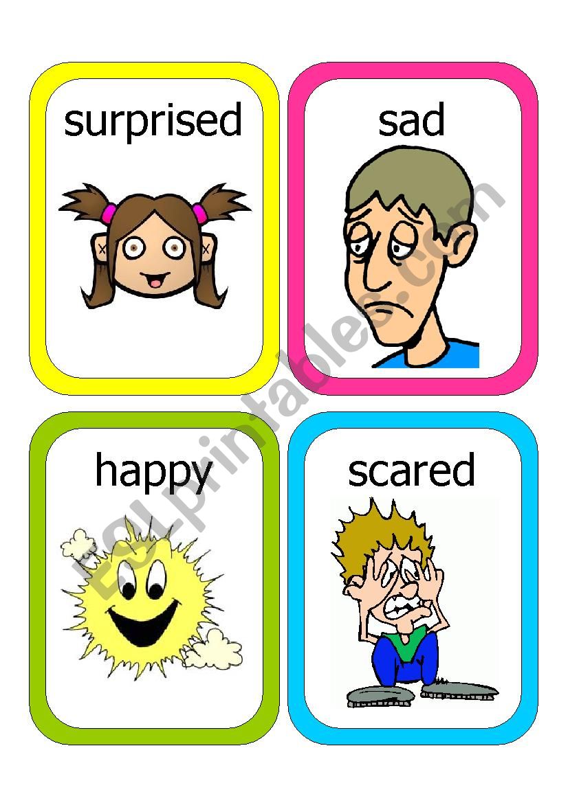 Feelings Flash Cards #1 worksheet