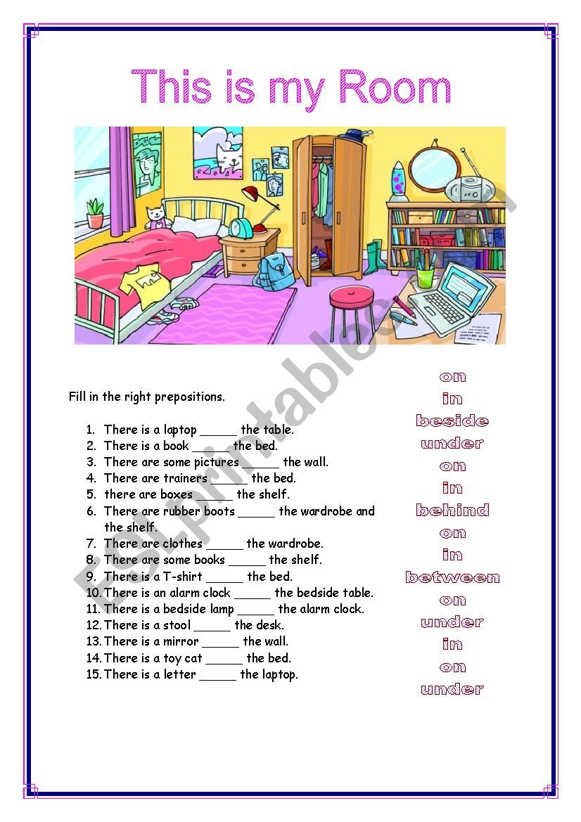 This is my Room worksheet