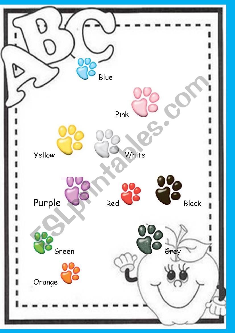 Colours worksheet