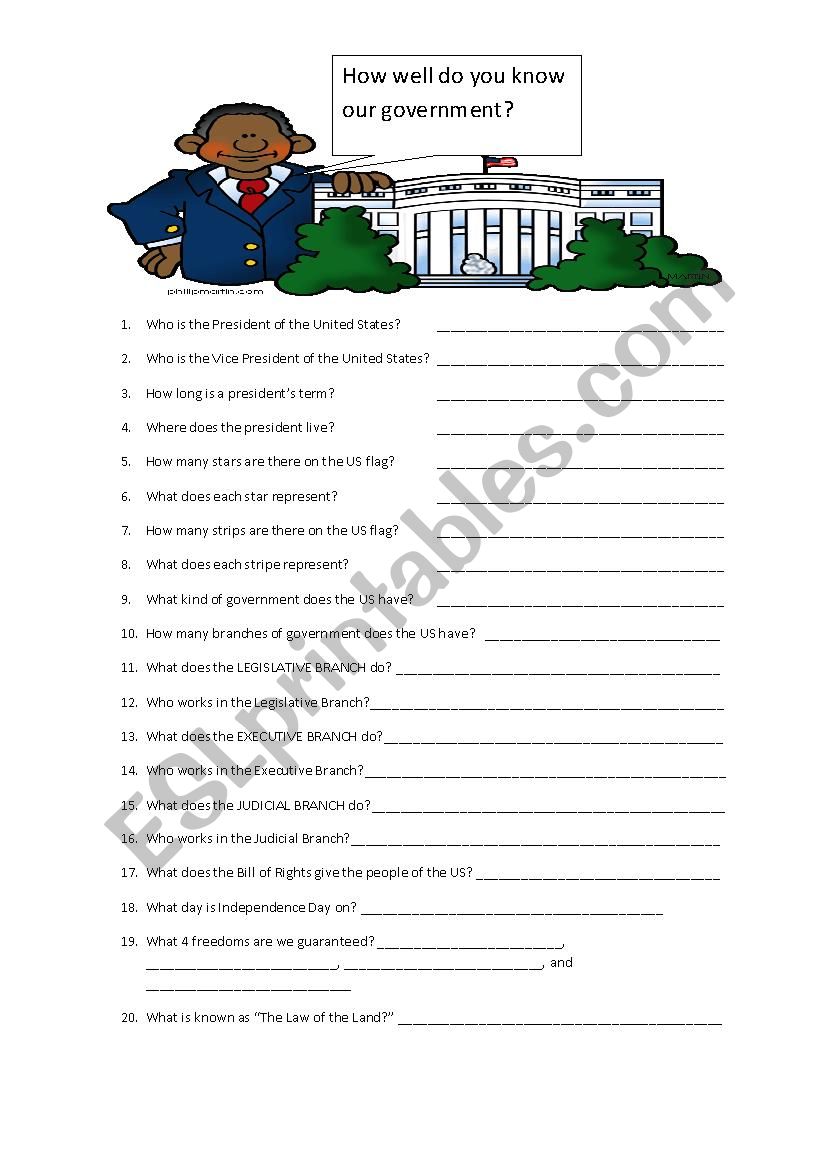 USA Government Quiz with answers
