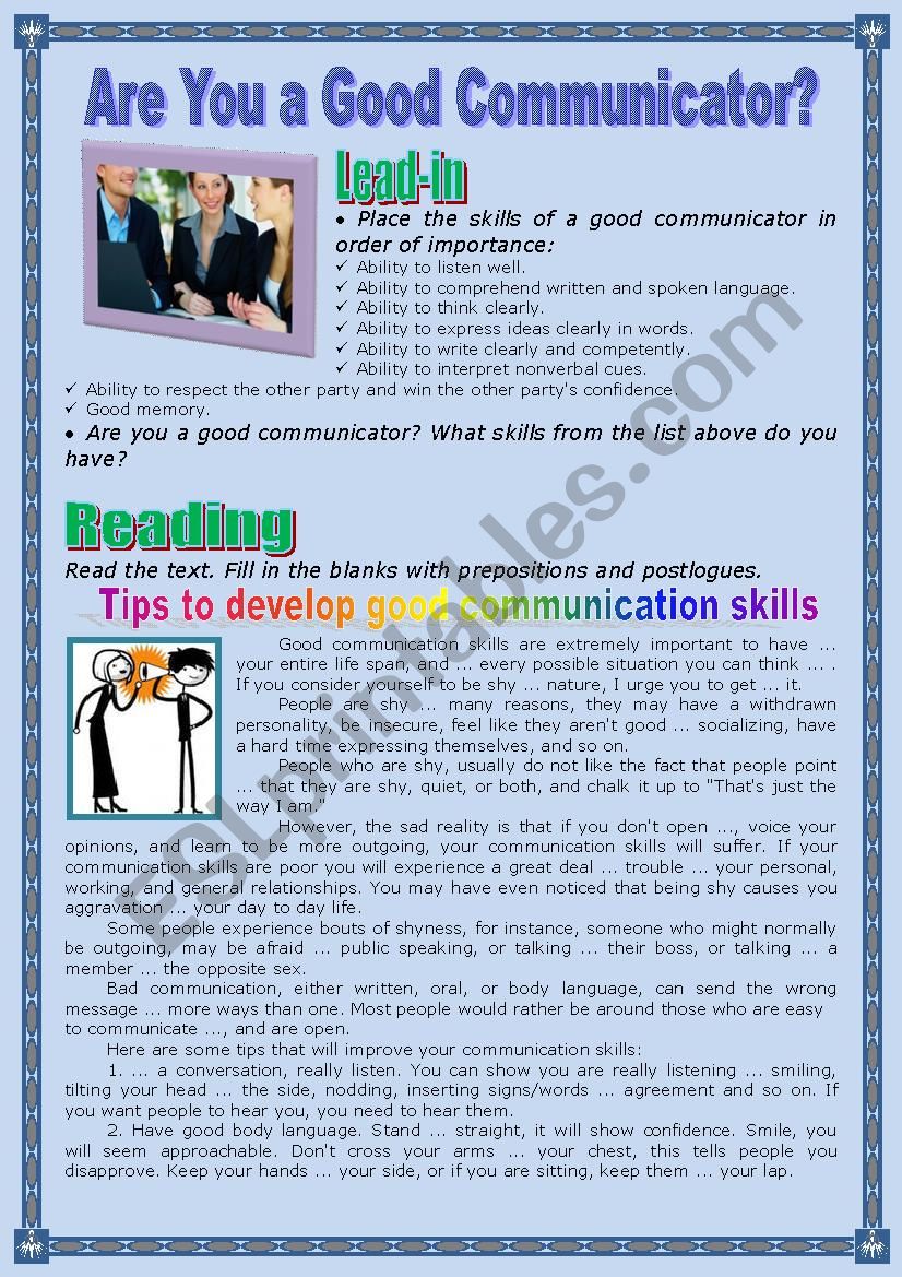 Are You a Good Communicator? worksheet