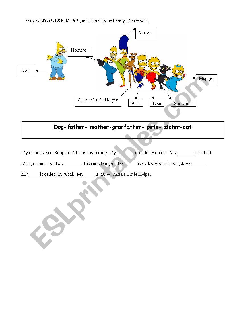 FAMILY worksheet
