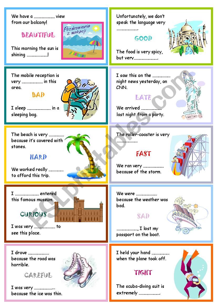 Adjective or adverb? worksheet