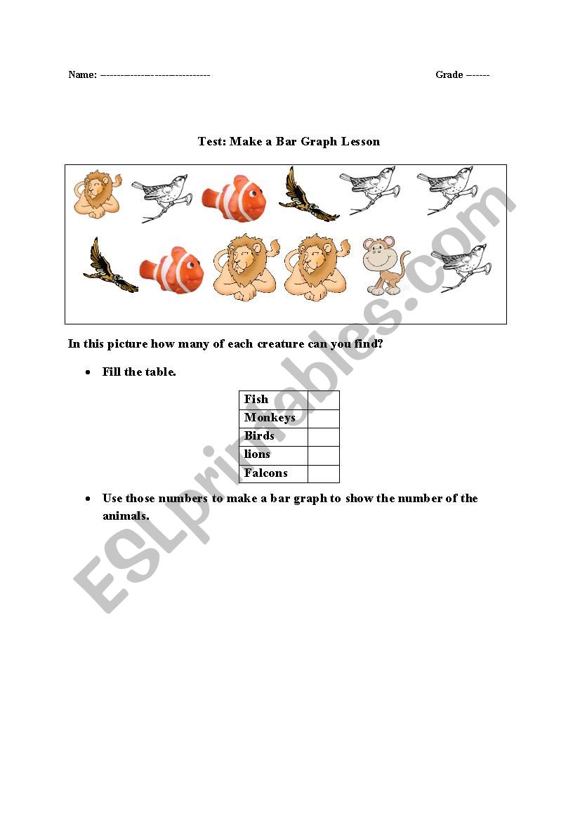 Make a Bar Graph worksheet