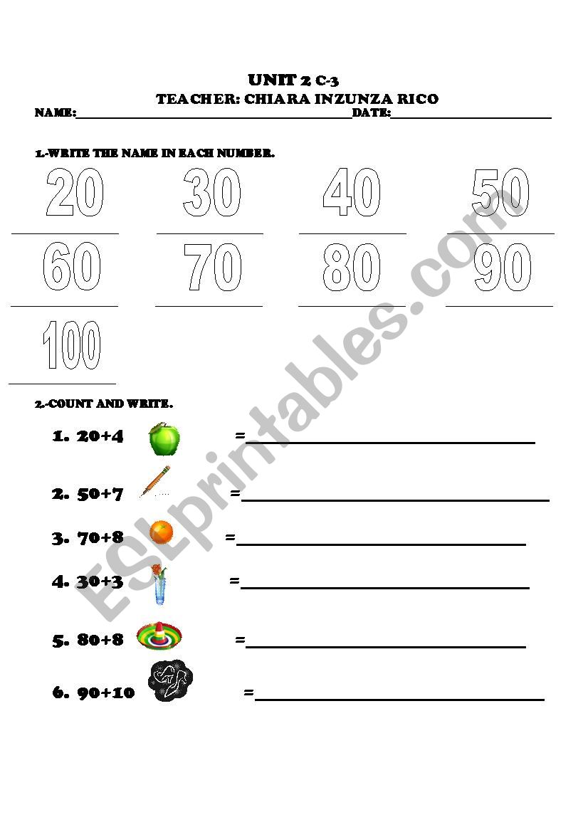 test worksheet