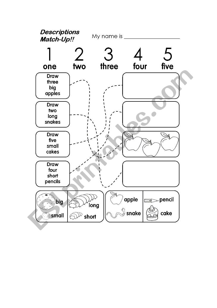 numbers worksheet