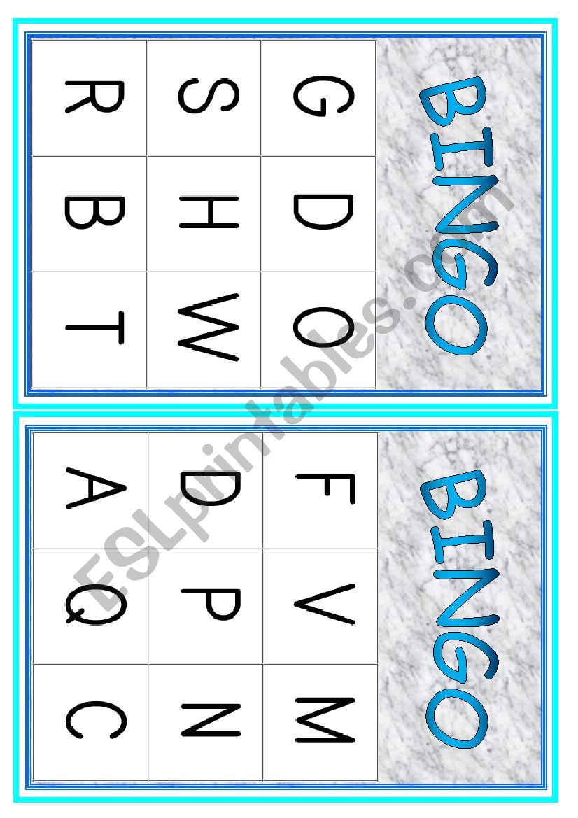 Phonics Bingo part 1 of 2 worksheet