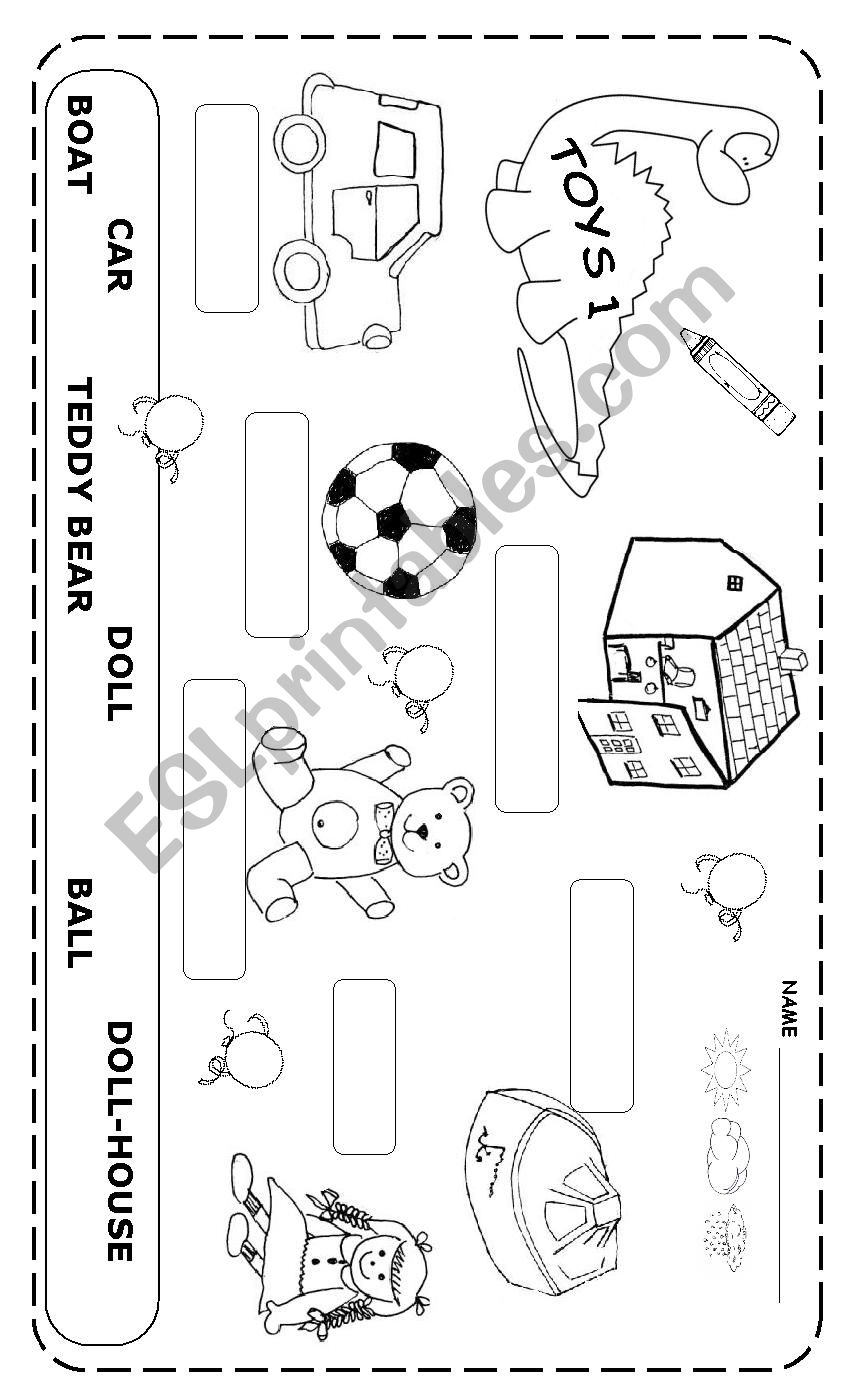 Toys worksheet