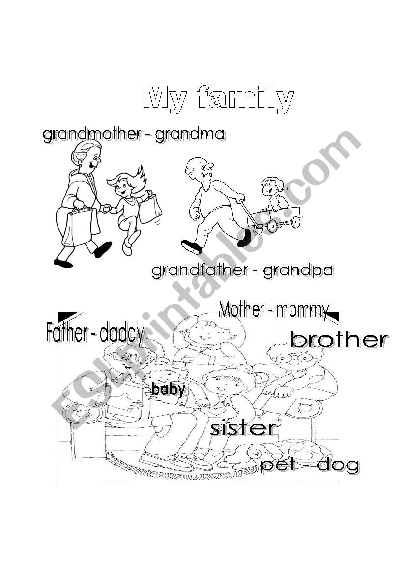 FAMILY MEMBERS worksheet