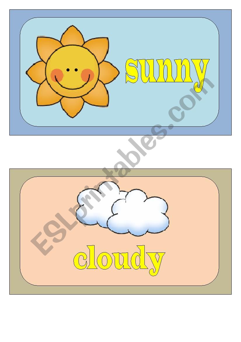 Weather Conditions FLASH CARDS