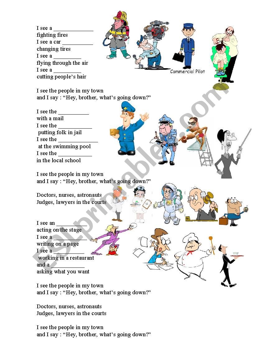 People Song worksheet