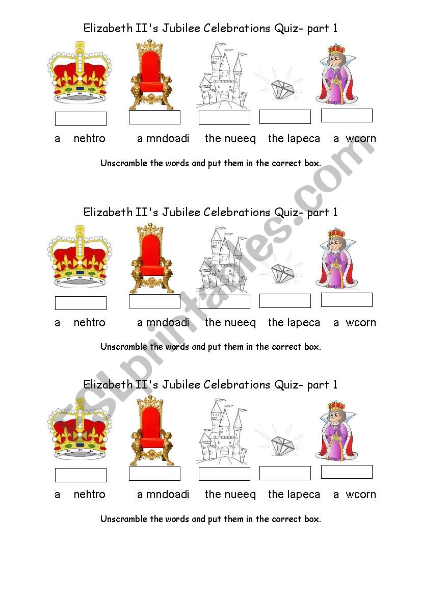 The Queens Diamond Jubilee Quiz- Part 1