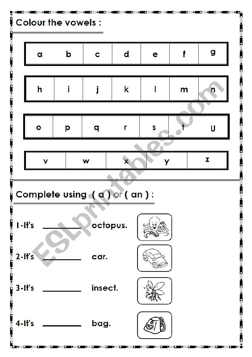 More Vowels worksheet