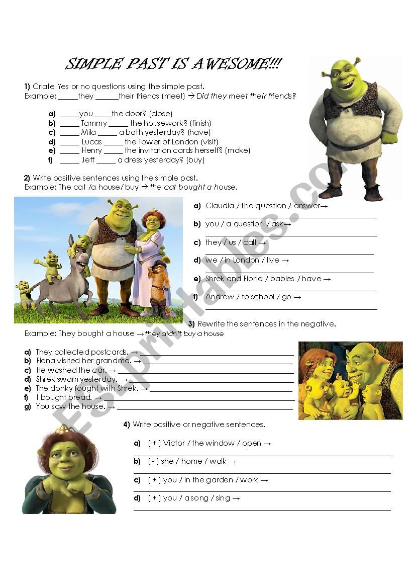 SIMPLE PAST IS AWESOME!  worksheet