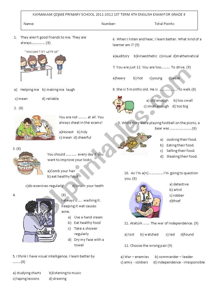 8th-grade-multiple-choice-test-esl-worksheet-by-inciska